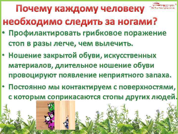 Почему каждому человеку необходимо следить за ногами? • Профилактировать грибковое поражение стоп в разы