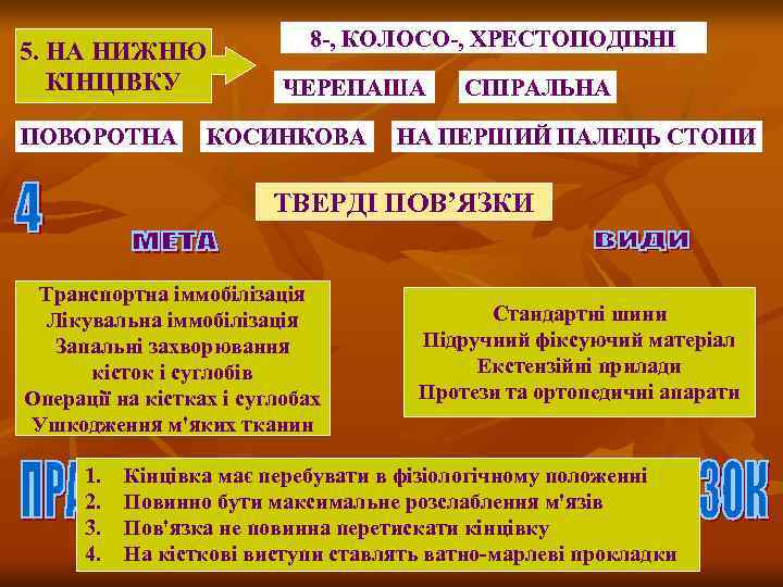 5. НА НИЖНЮ КІНЦІВКУ ПОВОРОТНА 8 -, КОЛОСО-, ХРЕСТОПОДІБНІ ЧЕРЕПАША КОСИНКОВА СПІРАЛЬНА НА ПЕРШИЙ