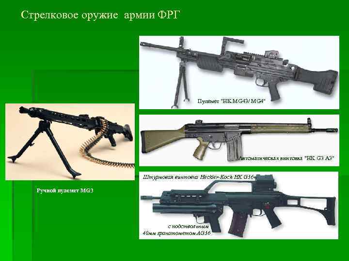 Стрелковое оружие армии ФРГ Пулемет 