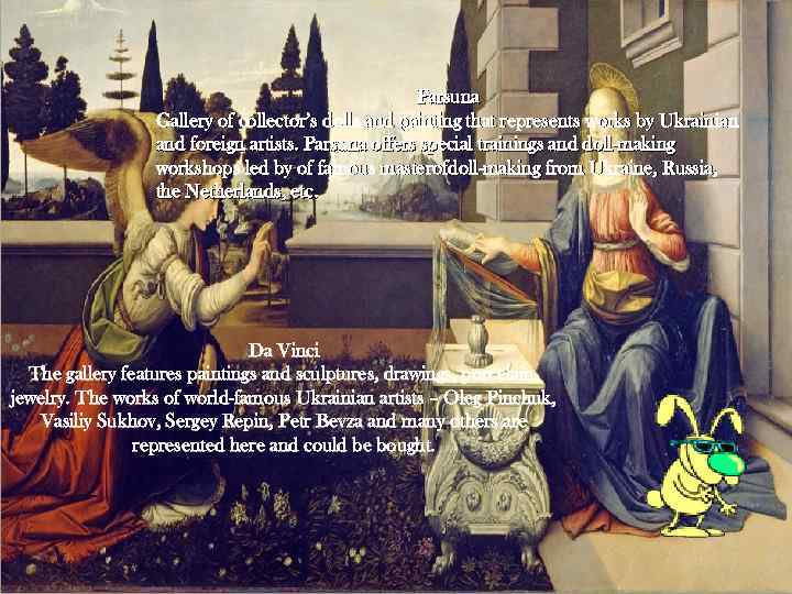 Parsuna Gallery of collector’s dolls and painting that represents works by Ukrainian and foreign