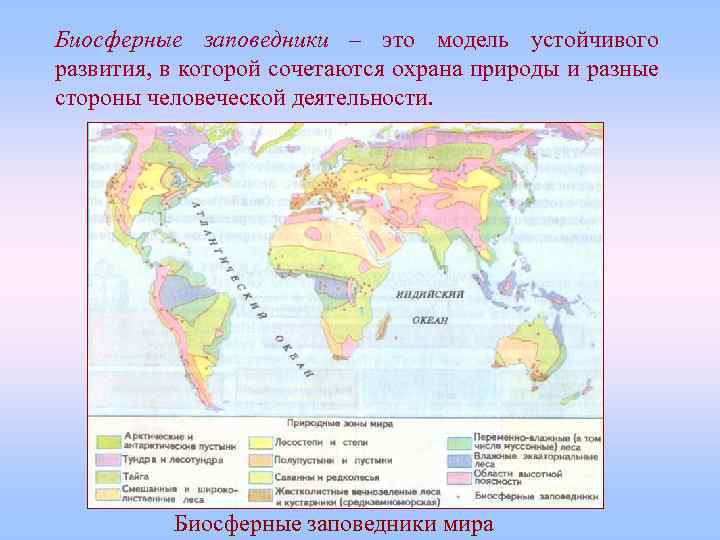 Биосферные заповедники – это модель устойчивого развития, в которой сочетаются охрана природы и разные