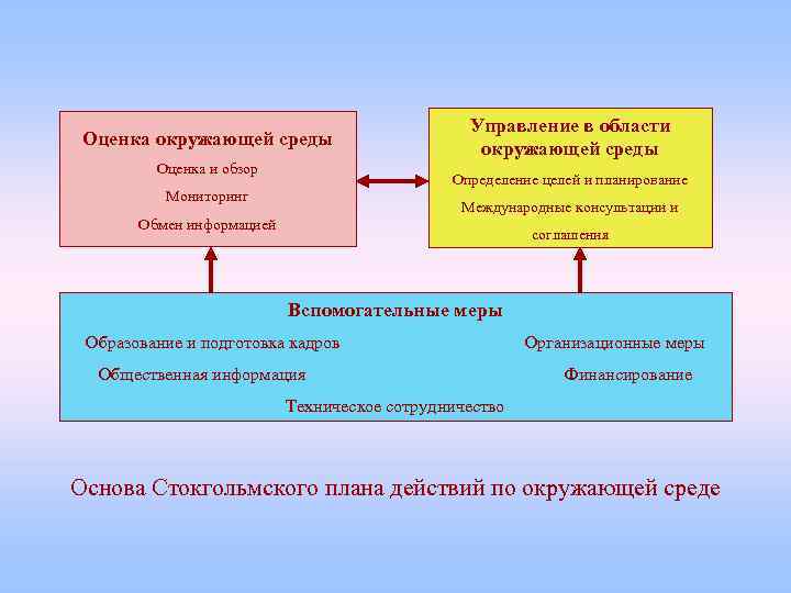 Оценка окружающей среды Оценка и обзор Управление в области окружающей среды Определение целей и