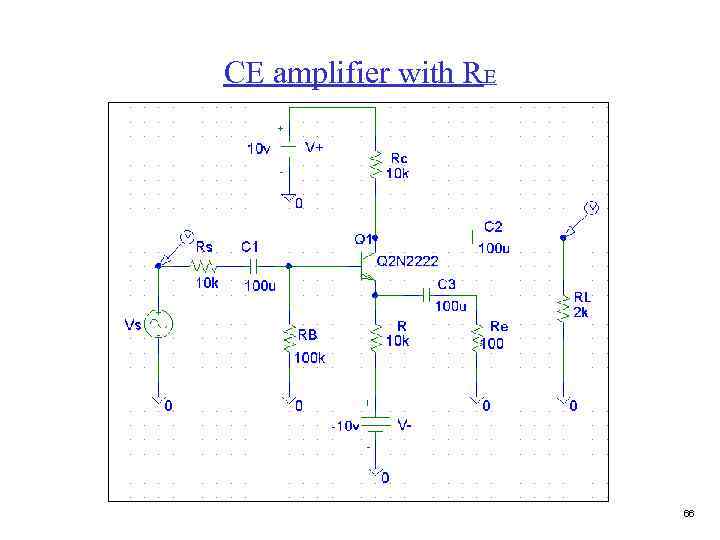 CE amplifier with RE 66 