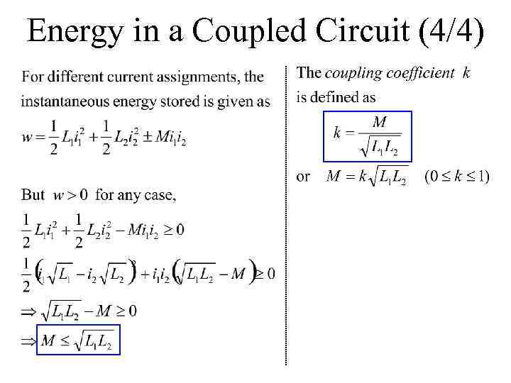 Energy in a Coupled Circuit (4/4) 