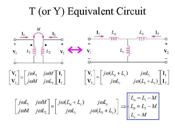 T (or Y) Equivalent Circuit 