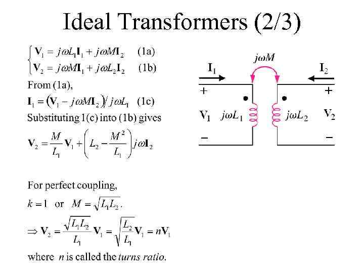 Ideal Transformers (2/3) 