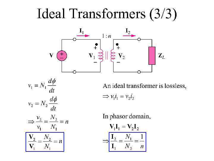 Ideal Transformers (3/3) 