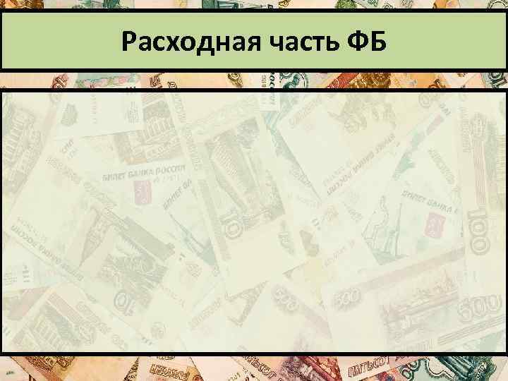 Расходная часть ФБ 