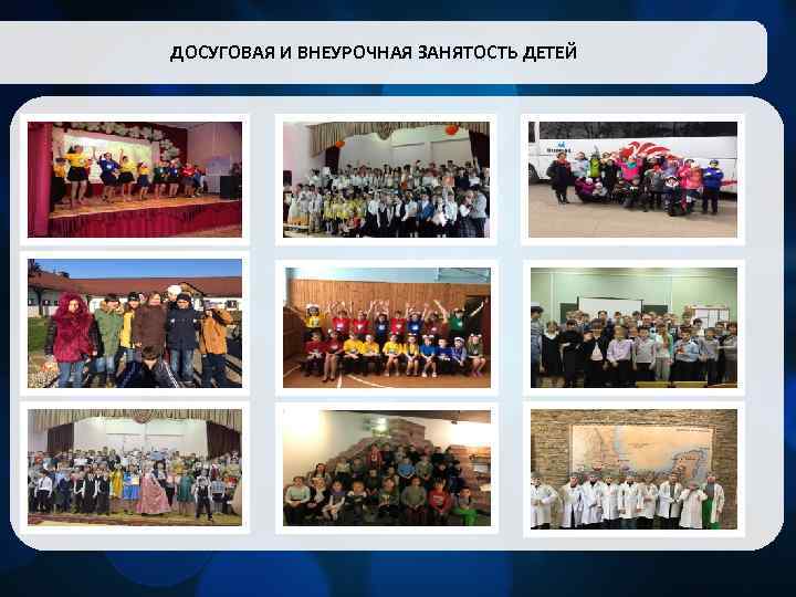 ДОСУГОВАЯ И ВНЕУРОЧНАЯ ЗАНЯТОСТЬ ДЕТЕЙ 