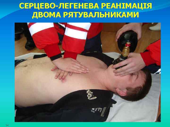 СЕРЦЕВО-ЛЕГЕНЕВА РЕАНІМАЦІЯ ДВОМА РЯТУВАЛЬНИКАМИ 34 