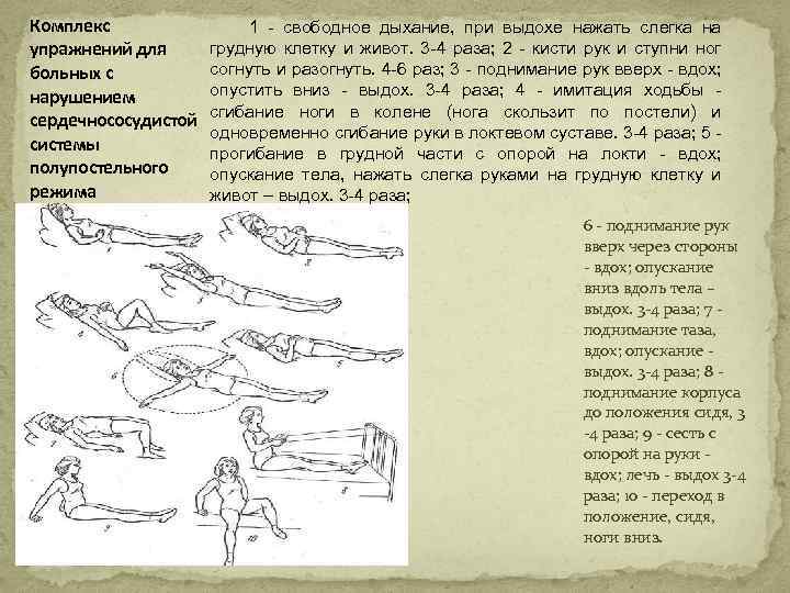 План конспект лфк при инфаркте миокарда