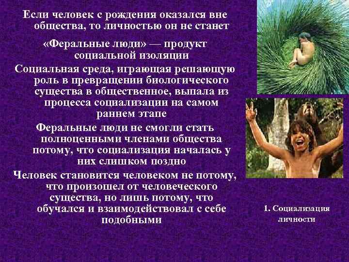 Если человек с рождения оказался вне общества, то личностью он не станет «Феральные люди»