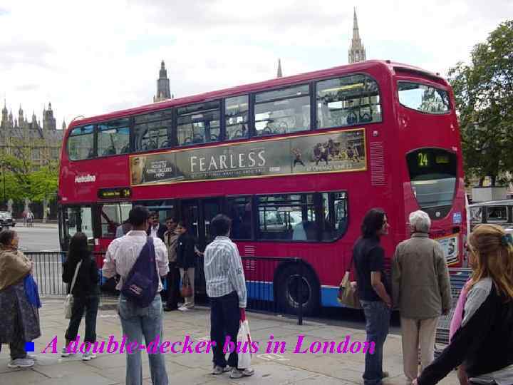 n A double-decker bus in London 