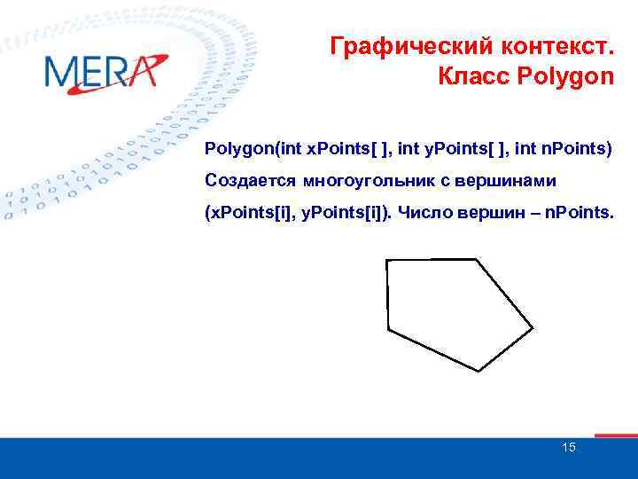 Графический контекст. Класс Polygon(int x. Points[ ], int y. Points[ ], int n. Points)