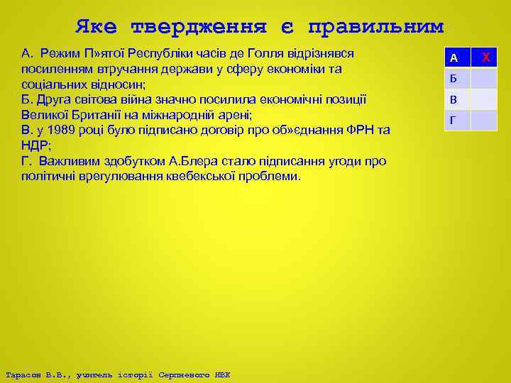 Яке твердження є правильним А. Режим П» ятої Республіки часів де Голля відрізнявся посиленням