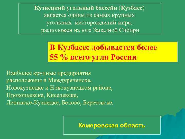 Кузнецкий угольный бассейн кузбасс презентация