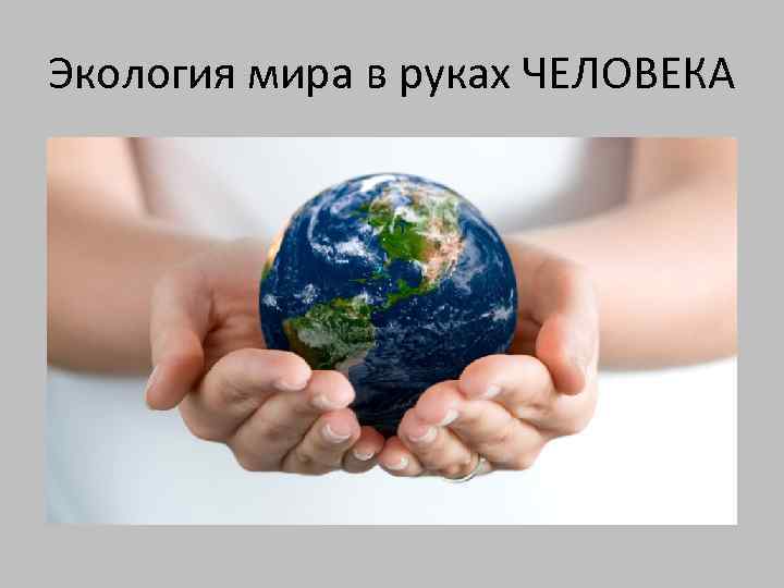 Экология мира в руках ЧЕЛОВЕКА 