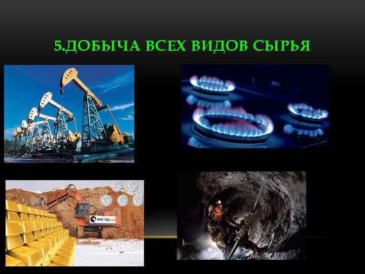 5. ДОБЫЧА ВСЕХ ВИДОВ СЫРЬЯ 