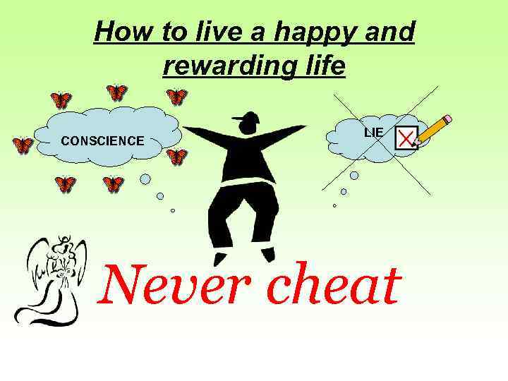 How to live a happy and rewarding life CONSCIENCE LIE Never cheat 