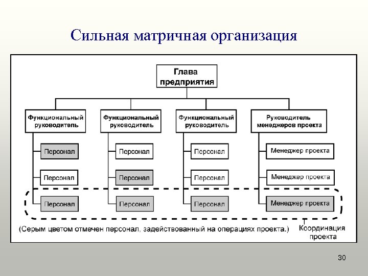 Организационная структура проекта функциональная матричная проектная