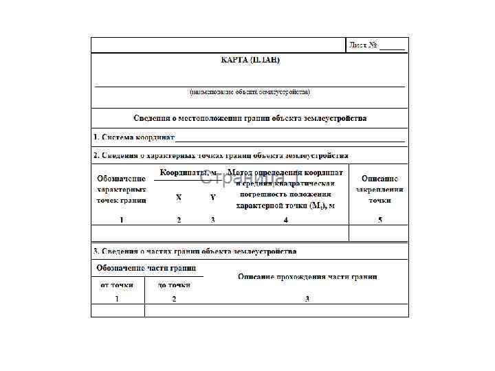 Требования к подготовке карты плана территории