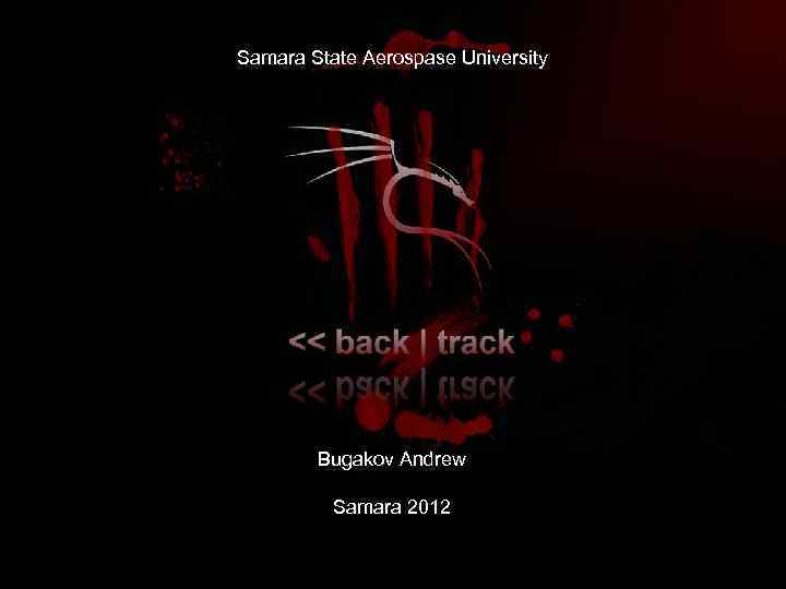 Samara State Aerospase University Bugakov Andrew Samara 2012 