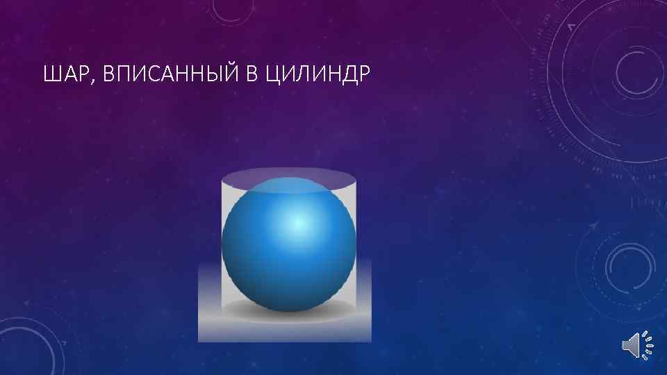 ШАР, ВПИСАННЫЙ В ЦИЛИНДР 