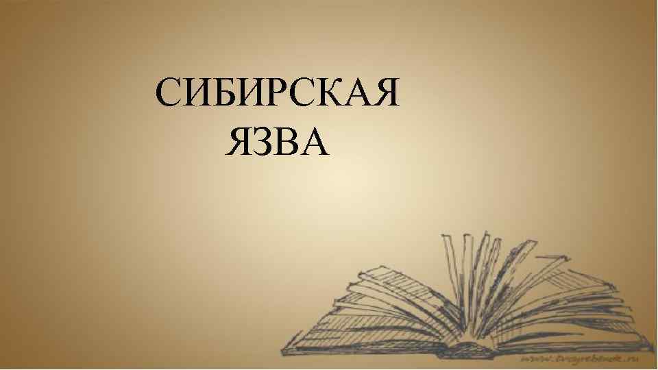СИБИРСКАЯ ЯЗВА 