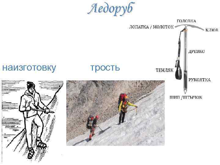 Ледоруб наизготовку трость 