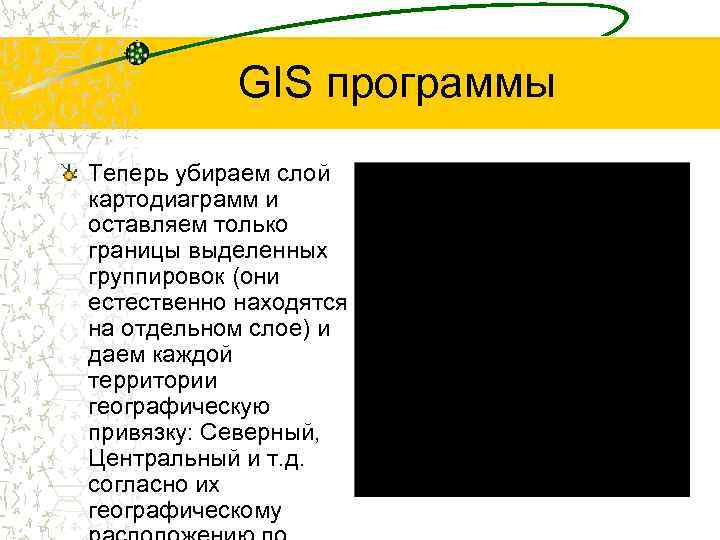 GIS программы Теперь убираем слой картодиаграмм и оставляем только границы выделенных группировок (они естественно