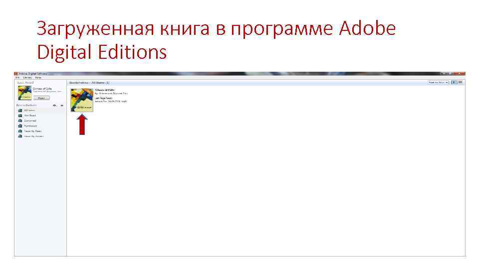 Загруженная книга в программе Adobe Digital Editions 