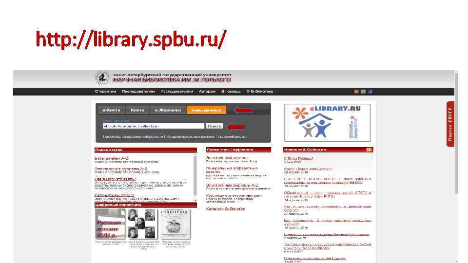 http: //library. spbu. ru/ 