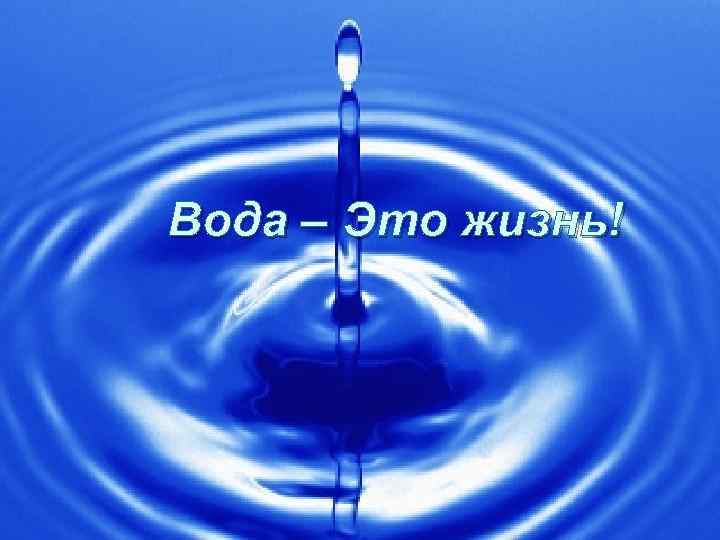 Вода – Это жизнь! 