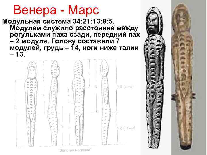 Венера - Марс Модульная система 34: 21: 13: 8: 5. Модулем служило расстояние между