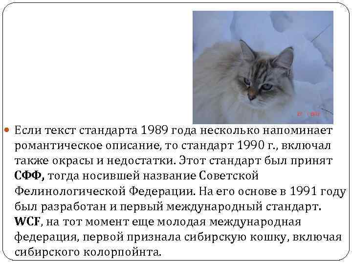  Если текст стандарта 1989 года несколько напоминает романтическое описание, то стандарт 1990 г.