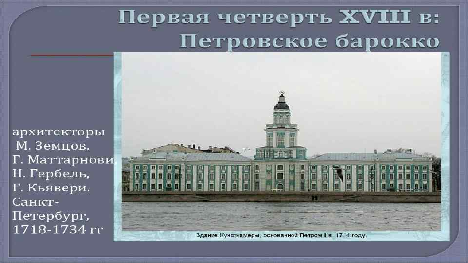 Российская архитектура 18 века презентация 8 класс