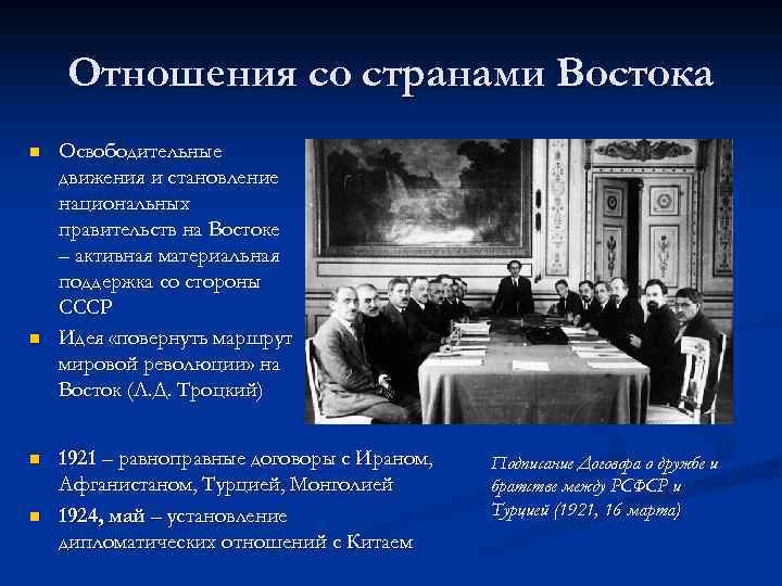 Отношения со странами Востока n n Освободительные движения и становление национальных правительств на Востоке
