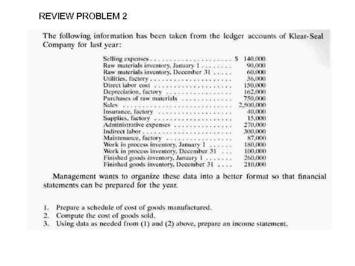 REVIEW PROBLEM 2 