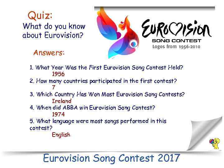 Quiz: What do you know about Eurovision? Answers: 1. What Year Was the First