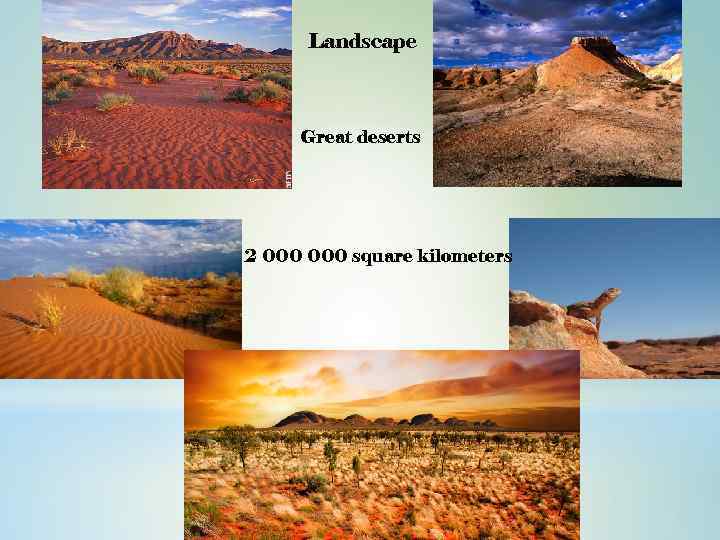 Landscape Great deserts 2 000 square kilometers 