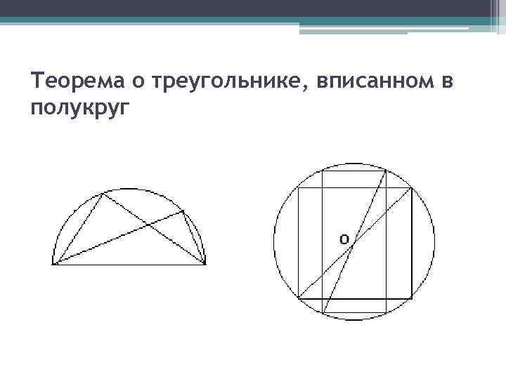 Теорема о треугольнике, вписанном в полукруг 