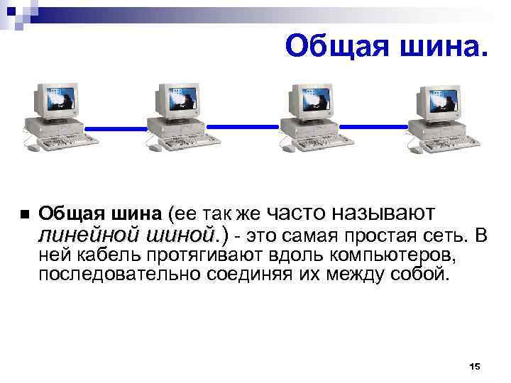 Общая шина (ее так же часто называют линейной шиной. ) - это самая простая
