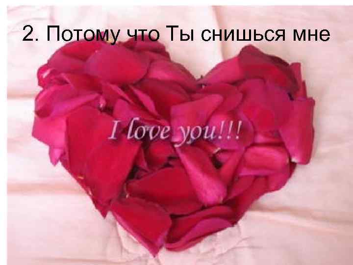 2. Потому что Ты снишься мне 
