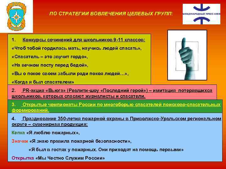 ПО СТРАТЕГИИ ВОВЛЕЧЕНИЯ ЦЕЛЕВЫХ ГРУПП: 1. Конкурсы сочинений для школьников 9 11 классов: «Чтоб