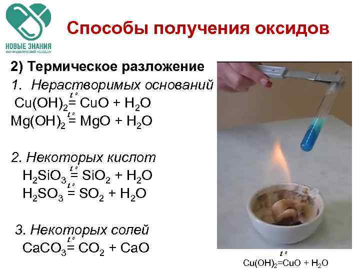 Разложение гидроксида меди 2 при нагревании