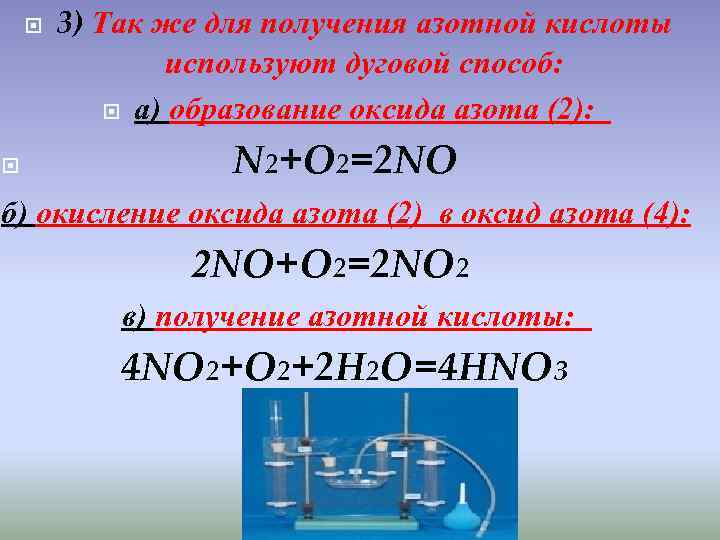 Реакция получения азотной кислоты из аммиака