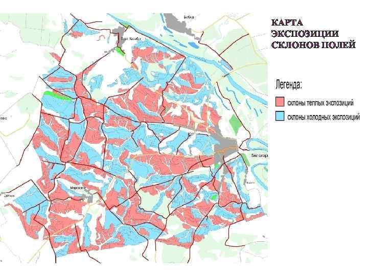 Карта экспозиции склонов