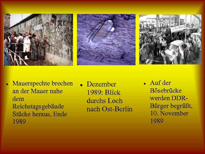 Mauerspechte brechen an der Mauer nahe dem Reichstagsgebäude Stücke heraus, Ende 1989 Dezember