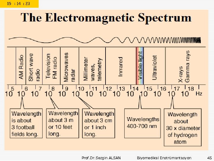 Prof. Dr. Sezgin ALSAN Biyomedikal Enstrümantasyon 45 