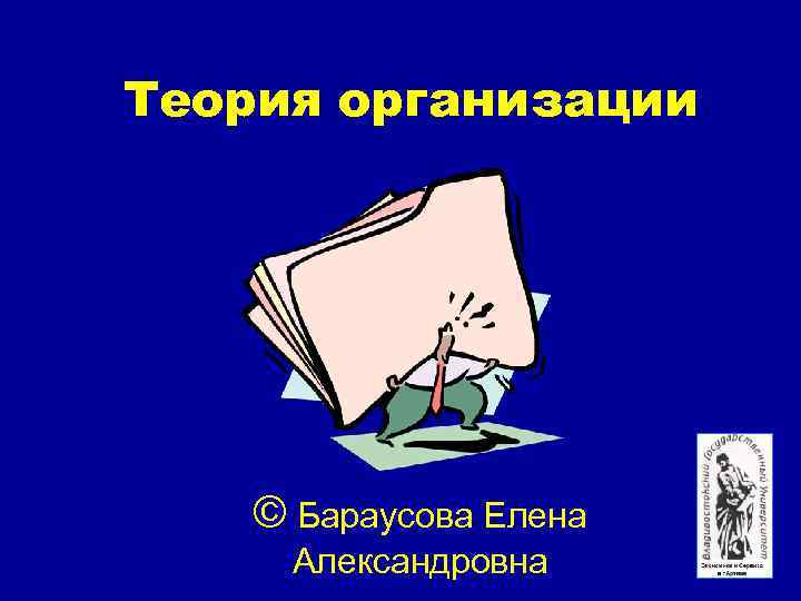 Теория организации © Бараусова Елена Александровна 